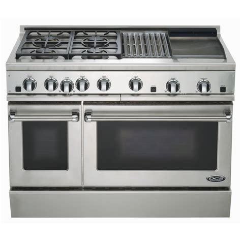 residential gas range with griddle
